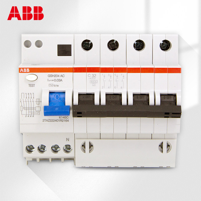 ABB Electric Shock Protector Air-Open Switch Three-Phase Four-Wire 380V4P32A Total Leakage Protector GSH204-C32