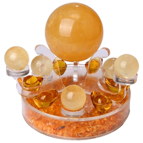 Natural citrine ball seven-star array cornucopia office ornaments opening gifts home entrance decoration crafts