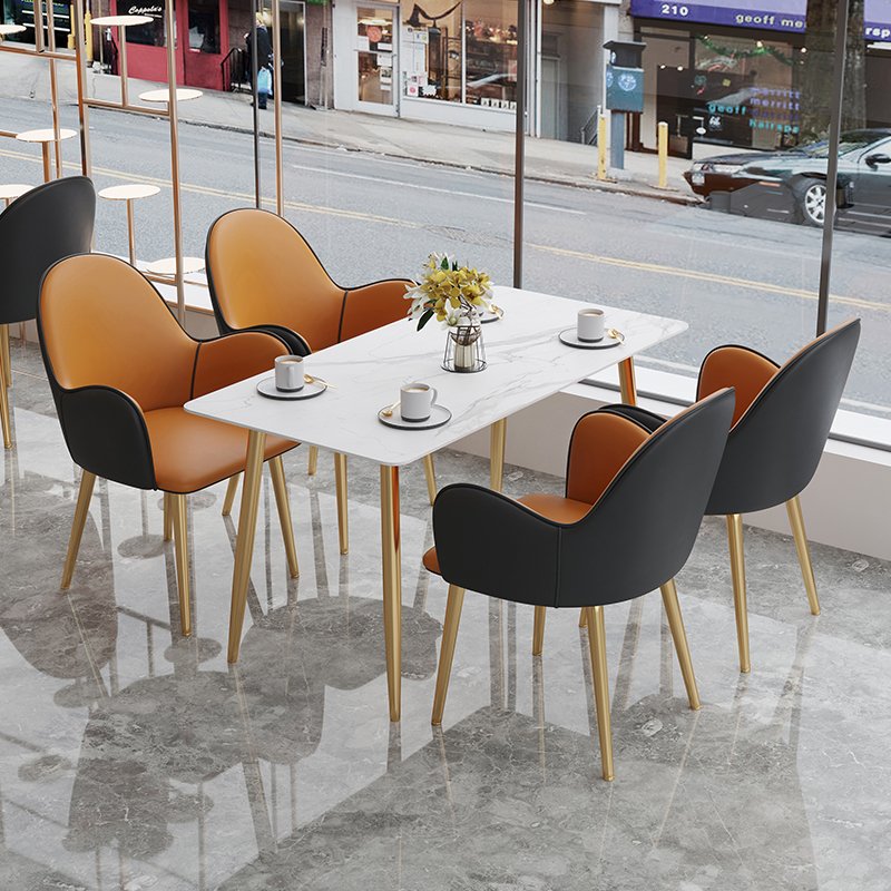 Milk Tea Shop Chairs Combined Rest Area Reception Talks Casual Book Bar Cake Baking Sweet Shop Café Chairs-Taobao