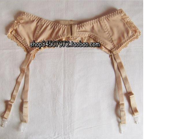 New Châu Âu và Hoa Kỳ ban đầu màu đỏ satin mượt mà mở rộng ren đôi ngực dài điều chỉnh vớ dài ống chống trượt bộ đồ lót