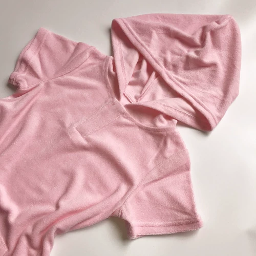 Детский розовый купальник для девочек, стиральный порошок, полотенце, банный халат, 3-14 лет, короткий рукав, защита от солнца