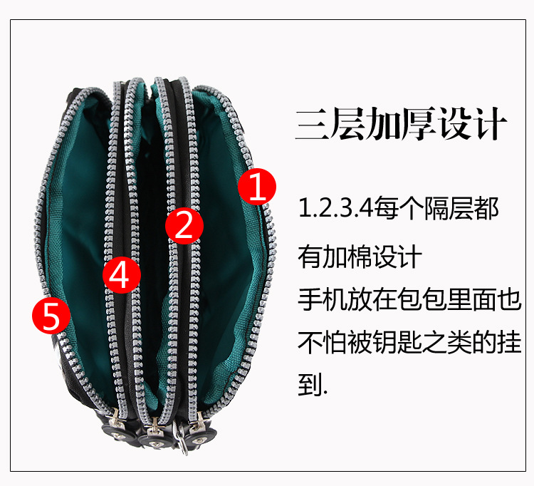 Người cao tuổi túi điện thoại di động nữ mẹ chồng cao tuổi túi đeo chéo nữ mini