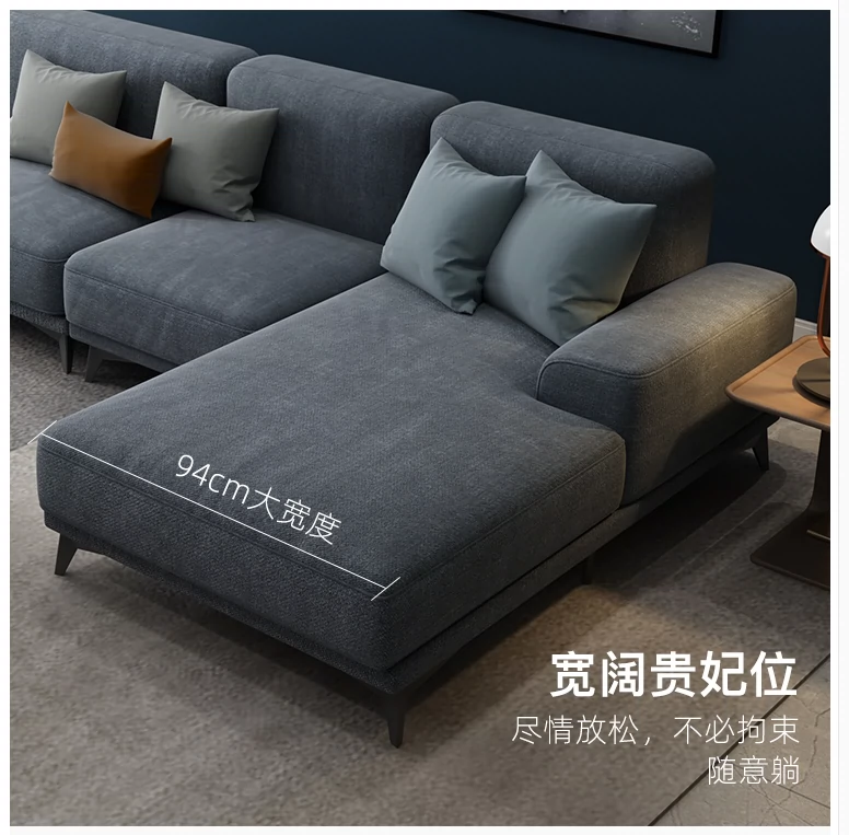 Bộ ghế sofa vải sang trọng kiểu Bắc Âu có thể tháo rời và giặt được căn hộ nhỏ tối giản hiện đại tối giản bộ nội thất phòng khách tối giản - Nội thất khách sạn