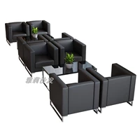 Sofa văn phòng bộ phận bán hàng sofa thương lượng khu vực sofa nội thất văn phòng mô hình phòng sofa khách sạn tiếp khách sofa kệ tivi gỗ