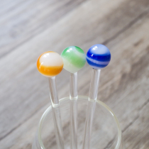 Lollipop nebula glass stirring rod high temperature milk powder coffee stirrer bar mixing stick hygienic and easy to clean