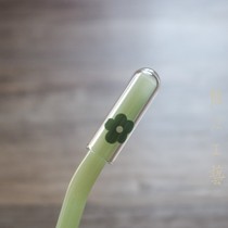 Cute floret strawberry glass anti-insect dust-proof straw cover anti-falling ash straw cap plug plug hygienic and clean