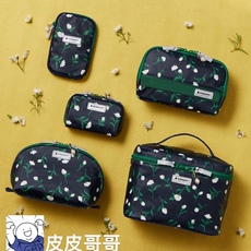Сумка Сумка бак 章小蕙推荐日本artisan artist小众白色花朵绿简约收纳化妆手提包
