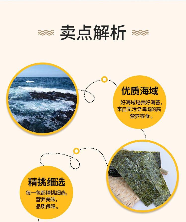 不若水/即食海苔片原味烤紫菜寿司儿童女