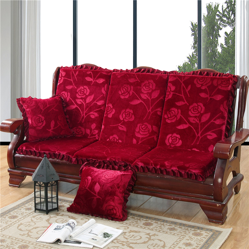 Đệm ghế mát mẻ với tựa lưng sofa gỗ đệm rắn sofa gỗ đệm kết hợp thiết lập cổ điển Trung Quốc gió ghế đệm mùa đông đệm ghế sofa