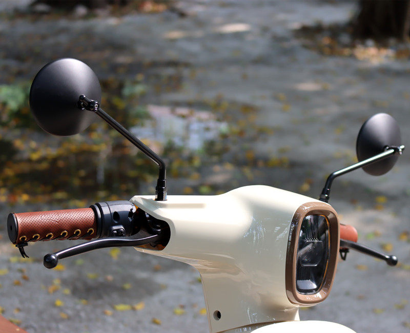 Suitable for Honda ns125la motorcycle modified rearview mirror calf yadiemma retro round reflector