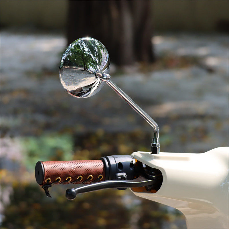 Suitable for Honda ns125la motorcycle modified rearview mirror calf yadiemma retro round reflector
