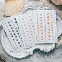 Judy handmade enamel semicircle ceramic pearl sticker acrylic semicircle pearl sticker