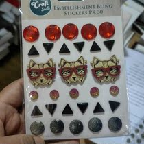 Judy Handmade Blingbling Acrylic Imitation Gem Stereo Sticker Handmade Material
