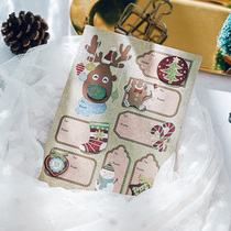 Judy handmade hand account decoration stickers material three-dimensional stickers christmas gift stickers