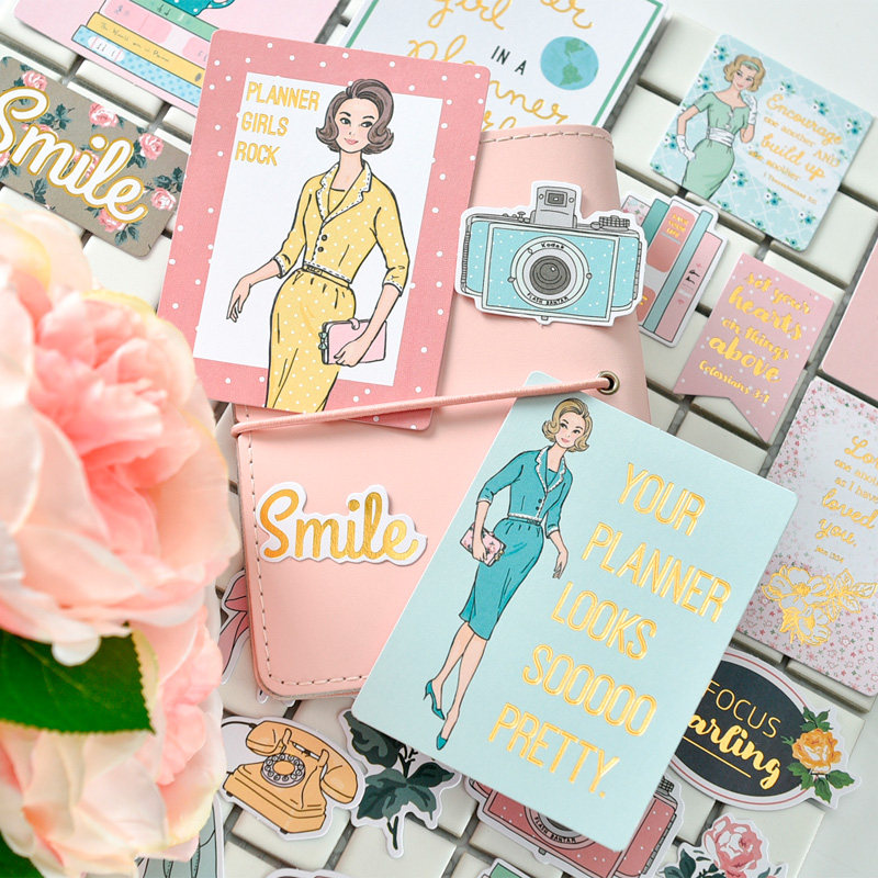 Judy Artisanal Paving Log Card Bronzed Material Hand Ledger Separation Page Project Life Pre-Cut Suit