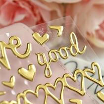 Judy hand-paved Handbook decoration sticker Handbook material hot stamping paste LOVE