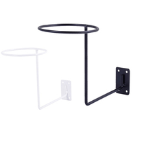 Motorcycle helmet cap rack wall helmet holder display bracket black and white wall hook iron hat ring