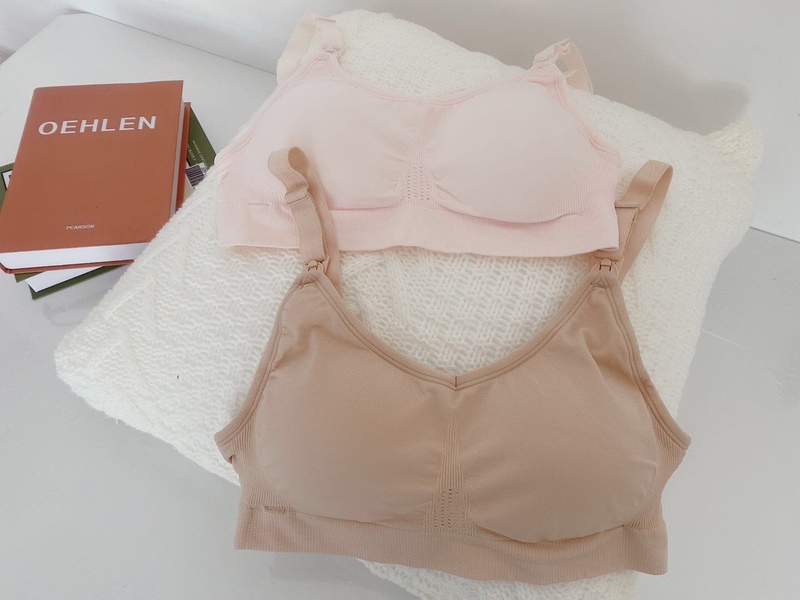 Exported to Japan, Inuji Brand One-Piece Maternity and Nursing Bra Without Underwire, Breathable and Thin Nursing Bra