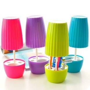 Table Light Seat Styling Wash Rack Toothbrush Rack Wash Cup Gargling Cup Toiletries A Three-Mouth Wash Suit 2 Hop 1