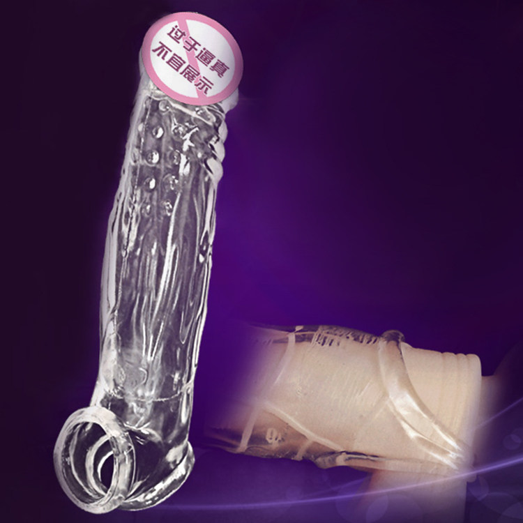Men's Lengthened and Thicker Crystal Penis Set, Couple Sharing, Orgasm Wolf Braces, Passion Tool, Sex Toys 