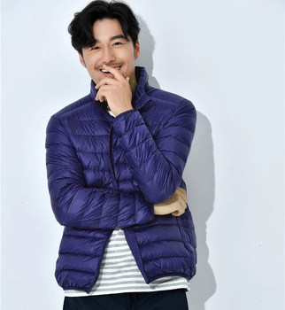 2025 Autumn/Winter New Men's Fashion Simple Lightweight Stand Collar down Jacket Trendy Men's Wear Lightweight Casual Jacket Trend