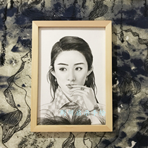 Pure hand painting sketch head photo sketch portrait custom portrait painting to send girlfriend birthday gift painting