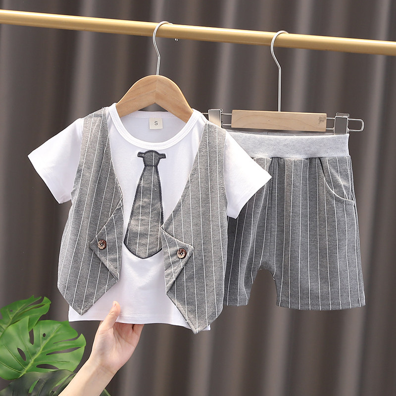 Boys little suit baby dress 1 - 1 - 3 baby dress for a week - 2 baby suit for a Summer 4