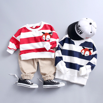 Baby clothes go out to suit 2020 boys blouses Spring autumn 1 year old female baby Two suits girls jersey