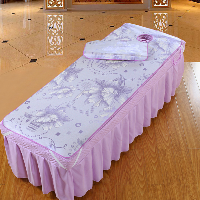 Vẻ đẹp giường thảm giường mây giường đơn băng lụa mat massage massage vẻ đẹp nệm mùa hè với lỗ chiếu trúc 1m6