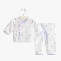 Bộ đồ lót trẻ sơ sinh 52 thước cotton mùa xuân và mùa thu bé mở quần quần mùa thu quần áo bé tu sĩ 0-3 tháng 6 - Quần áo lót đồ ngủ trẻ em