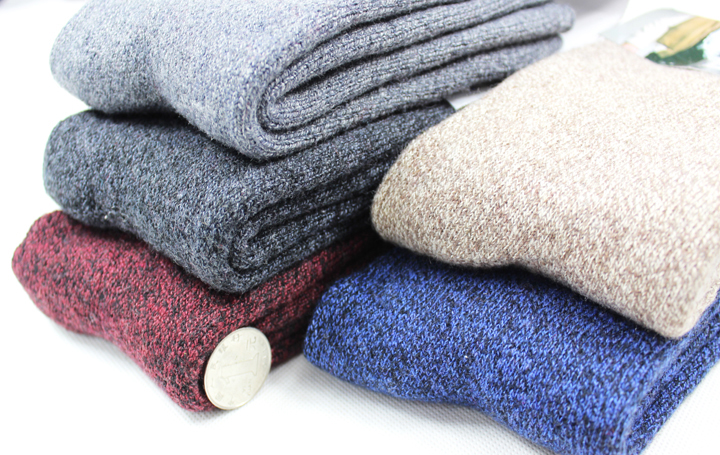 3 đôi tất cashmere tốt khăn quà tặng hộp siêu dày siêu ấm nam cashmere vớ nam len tất dài nam