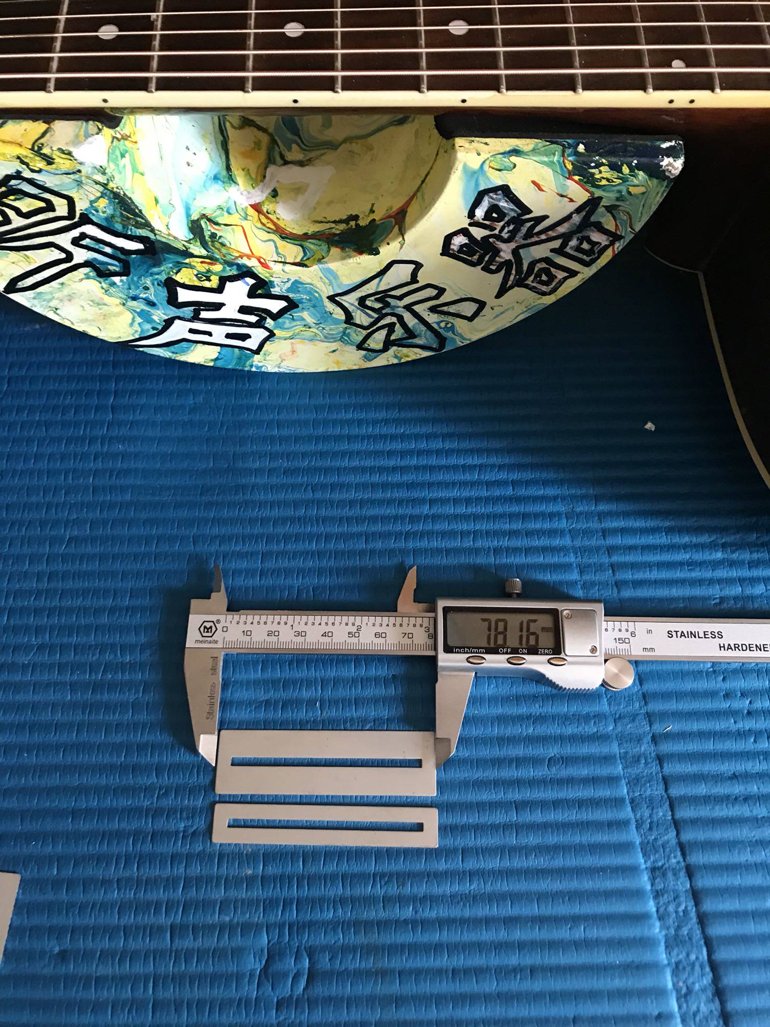 Finger plate polished spacer Guitar Polished Maintenance Tool Finger Plate Protective Spacer Stainless Steel