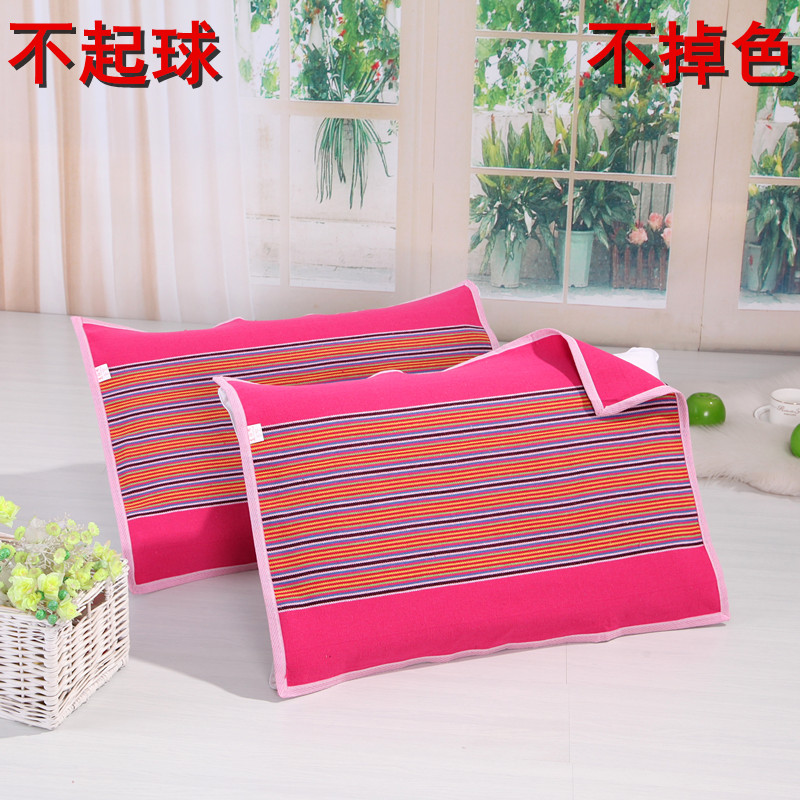 Tang Yun dệt vải thủ công cũ thô vải gối người lớn bằng vải cotton dày để tăng bốn mùa thoáng khí bắn 2 áo gối