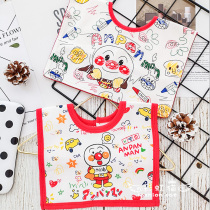Bread Superman square big bib cotton waterproof soft bib ins baby complementary food pocket saliva towel baby