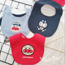 Japanese-style saliva towel baby boy handsome Breadman spit milk towel cartoon bib waterproof newborn foreign style cloak