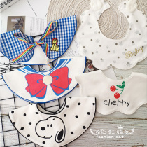 Slip towel baby baby female Princess ins Wind cotton newborn bib autumn and winter Japanese girl fake collar soft bib