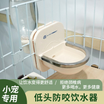 Squeaky little darling bow and bite-proof drinking machine dragon cat rabbit cat ferret water pot water bowl comfortable drinking water more water