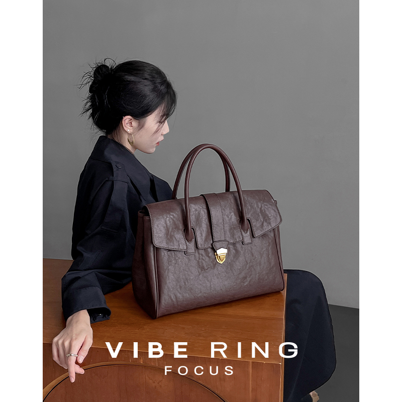 Wasabi Retro Document Bag, Computer Bag, Women's Briefcase, Commuter Handbag, Business Bag, Tote Bag for Women