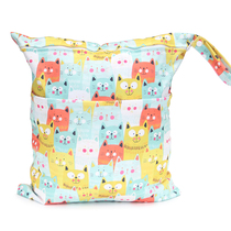 Oversized 40*45 cartoon printing double zipper diaper diaper bag storage bag 18 cartoon patterns