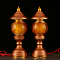 gong deng Lotus Lamp Buddha gong deng pilot LED front lighting fixture supplies cai shen deng lanterns pair