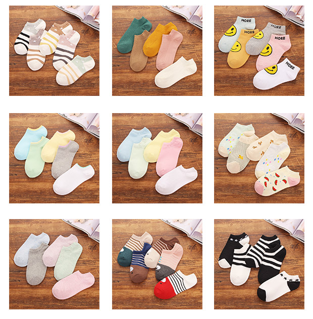 Vớ nữ vớ mùa thu và mùa đông vớ cotton thấp để giúp tàu vớ ngắn ống vớ thể thao học sinh Hàn Quốc dễ thương vớ nữ phong cách Harajuku - Vớ bông tất adidas cổ ngắn