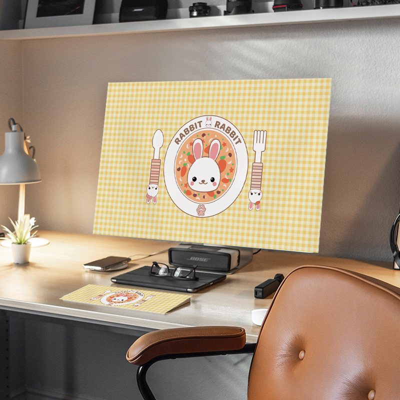 Computer Dust Cover Display Decoration Cover Cloth Protection Cover Keyboard Host Shade cloth Anti-sunscreen Desktop Cute Cloth-Taobao