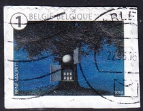 Belgian Letter Marketing Stamp Cutting 2014 Magritte Painting 10-1