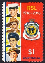 Australian Letter Sales Stamps 2016 100 Years of the Returned Servicemens Alliance 1-1 (self-adhesive)