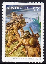 Australian Letter Sales Stamps 2010 Battle of Kokoda 5-1: Kokoda Trail (self-adhesive)