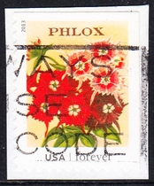 U.S. Letter Marketing Stamp Cutting 2013 Vintage Flower Seed Packet 10-1: Phlox