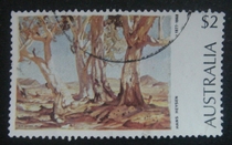 Australian Letter Sales Stamps 1974 Australian Painting 3-2: Red Gum Trees in the Far North