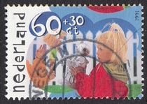 Dutch Letter Marketing Stamps 1991 Additional Stamps Children Outdoor Games 3-1: Dolls and Robots