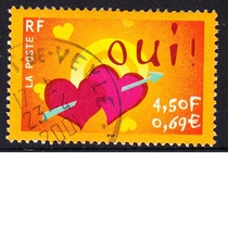 French Letter Marketing Stamps 2001 Greeting Stamps Celebration 4-4: Yes