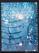 Dutch Letter Marketing Stamp 2007 Christmas Snowing 10-1